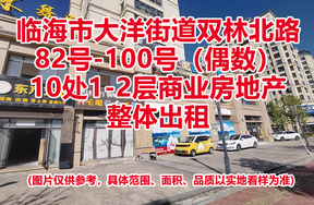 临海市大洋街道双林北路82号-100号（偶数）10处1-2层商业房地产租赁权（整体出租）